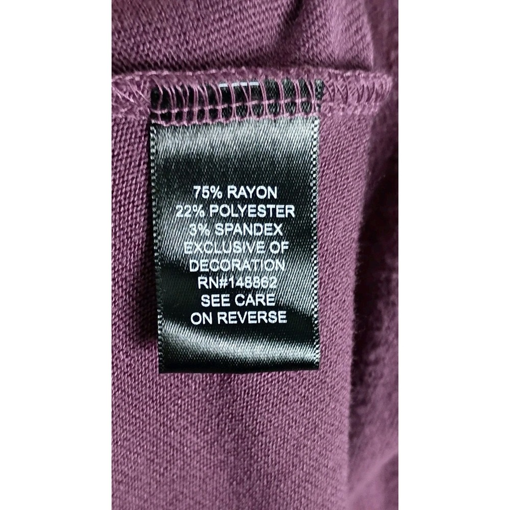 Torrid Plum Long Sleeve Hacci Knit Faux Wrap Dress Size 1 Super Soft New W Tags - Picture 9 of 9